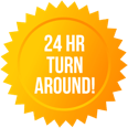 24 hour turn around icon